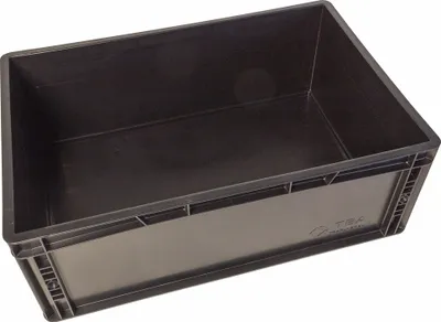 Produktbild von WETEC Lagerbehälter mit Unterfassgriff, ESD, 600 x 400 x 220 mm (Lagerbox Box)