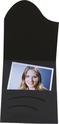 Immagine prodotto di 1x100 cartelle Daiber per fototessera Wave in cartone di lino nero 16020