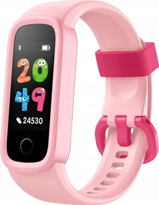 Zdjęcie produktu dla SMARTBAND Zegarek Wodoodporny Opaska dla Dzieci SmartWatch IP68 14 trybów / KR01 / Różowy