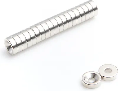 Produktbild von Neodym Magnete Ringmagnete 10x(7x3,5)x3 mm N38 20 Stück für Schrauben, Extrem stark, Magnettafeln, Kühlschränke, Whiteboards, DIY