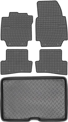 Imagen del producto de Renault Captur I (crossover, 2013-2019) - Juego: Alfombrillas de goma + Alfombrilla para el maletero