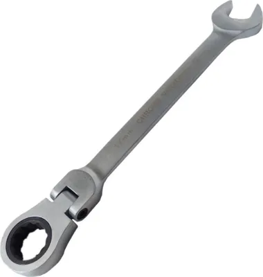 Produktbild von 17mm Ringmaul + Gelenk CRV Ratschenschlüssel Gelenkratschengabelschlüssel Ratsche Maulschlüssel Knarrenschlüssel BOHRFUX