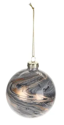 Productafbeelding van Kerstornament, marmerglas, decoratief, 8 cm, 1 stuk.