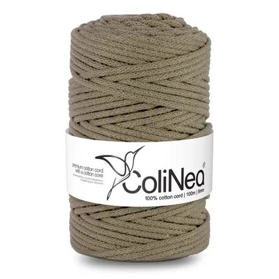Immagine prodotto di ColiNea, cordoncino in cotone con anima in cotone, intrecciato, 5mm, 100m, beige scuro