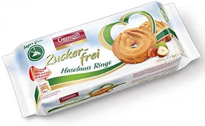 Obrázek produktu pro Coppenrath kroužky z lískových oříšků bez cukru 200g