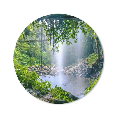 Produktbild von MuchoWow® Mauspad Mousepad Dschungel - Regenwald - Wasser - Wasserfall - Pflanzen 20x20 cm - Mousepads - Maus Mat - Pad - Mausunterlage - Schreibtischmatte