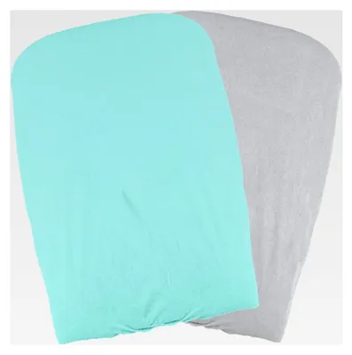 Produktbild von 2er Set Wickelauflagenbezüge, Aqua/Perle, Grün