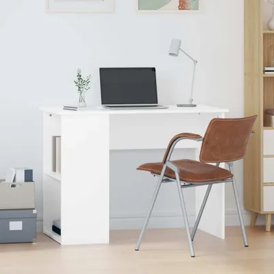 Obrázok produktu pre vidaXL Stôl biely 100x55x75 cm materiál na báze dreva - Stôl - Kancelárske stoly - Počítačový stôl