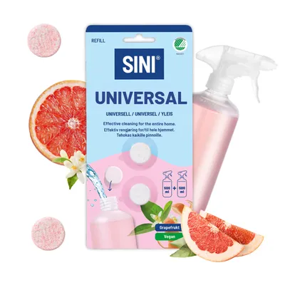 Produktbild von SINI Tabletten Refill Universal - 2-p – Universal Reiniger Tabs, pH-neutral, für alle Oberflächen, vegan & umwelt (Nordic Swan)