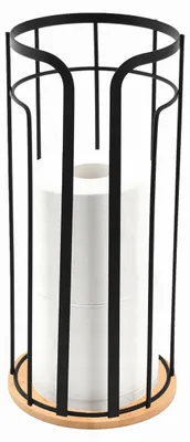 Produktbild von Bisk Freistehender Toilettenpapierhalter WC Schwarz