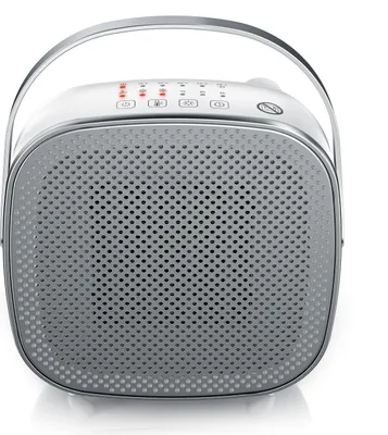 Produktbild von Brandson Heizlüfter 1500W, Keramik-Heizlüfter, energiesparend, leise, 2x Heizstufen, Überhitzungsschutz, Automatische Abschaltung, Umkippschutz, Weiß/Silber