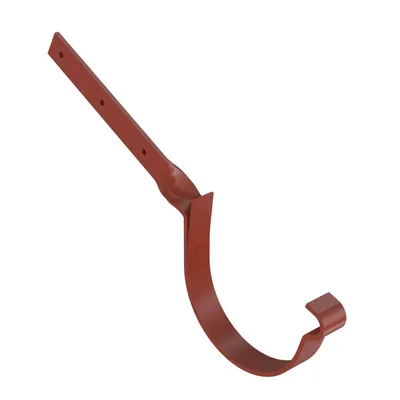 Produktbild von BRYZA Gedrehter Rinnenhaken verzinkt Ø 150 mm, Ziegelrot RAL 8004