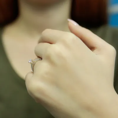 Produktbild von 0,30 Carat Diamant Solitär Ring Antragsring 14 Karat Weißgold