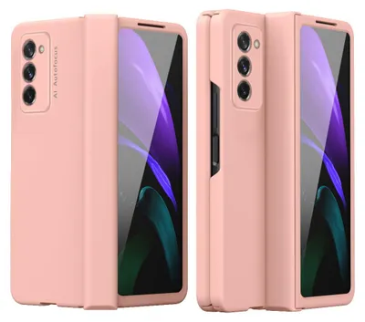 Obrázek produktu pro Galaxy Z Fold2 5G Pouzdro, ochrana pantu, tvrdý PC s ochranným sklem, kompletní krytí pouzdro pro Samsung Galaxy Z Fold 2 5G Růžový