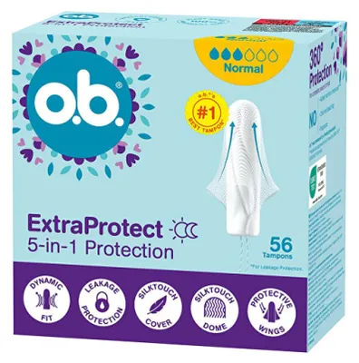Immagine prodotto di O.B. Extra Protect Tamponi per ciclo normale, confezione da 56 pezzi