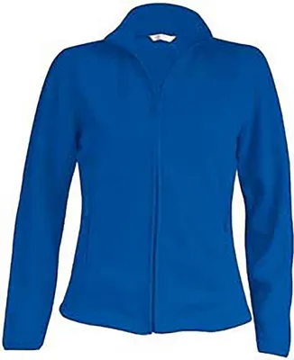 Produktbild von Kariban Damen Fleece Jacke Micro Fleecejacke Windjacke Winterjacke, Größe:L, Farbe:Royal Blue