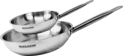 Image de Set de 2 poêles 20 et 28 cm en inox Fackelmann Eterna