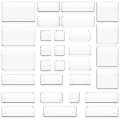 Produktbild von 30-teiliges Schubladen-Organizer-Set mit 5 Größen für Kleidung und Accessoires