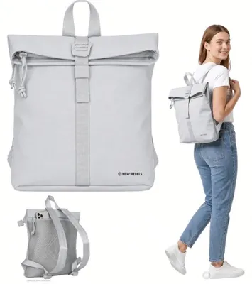 Produktbild von Rucksack Damen klein Freizeitrucksack Tasche New Rebels Plane Bag Branson Small Los Angeles - 51.1551 08 Hellgrau
