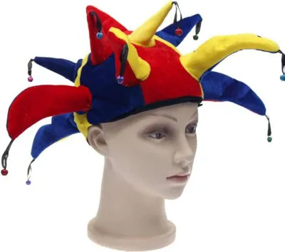 Produktbild von dancepandas Narrenkappe Clown Hofnarr Mütze Hut mit Glocken, Narr Hut Lustige Kostüm Jester Hut Fancy Dress Party Zubehör- perfekt für Fasching,Karneval & Halloween