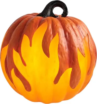 Productafbeelding van Pompoenlamp, op batterijen, met vlammensimulatie, Halloween decoratie voor thuis en feestjes, maat S