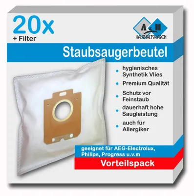 20 Staubsaugerbeutel für Philips FC8241/09 PowerGo