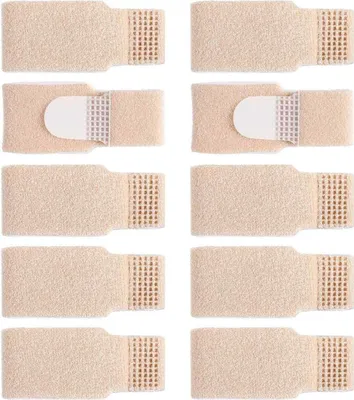 Produktbild von 10 Zehenglätter, Zehenbandagen, Zehenglätter für gekrümmte Zehen, Zehenschienen-Korrektor, Bandage