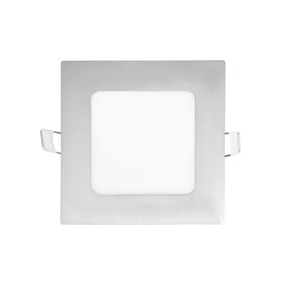 Obrázok produktu pre Ecolite Strieborný vstavaný LED panel hranatý 120 x 120mm 6W Farba svetla: Denná biela LED-WSQ-6W/41/CHR