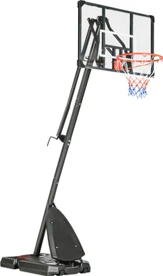 Produktbild von SPORTNOW Basketballständer, verstellbare Korbhöhe 2,3-2,9 m, untere Pralllatte, befüllbare Basis, rot+schwarz
