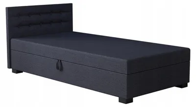 Produktbild von TAPCZANY24 - Boxspringbett Olaf 90x200x38 cm mit Schaumstoff Matratze, Bett mit Matratze, Polsterbett mit Bettkasten - Graphit