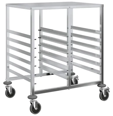 Immagine prodotto di vidaXL Carrello portavassoi con 12 contenitori GN 75x55x87 cm in acciaio inox