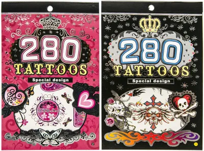 Produktbild von 16 Hefte mit Tattoos 2 sort. 2246