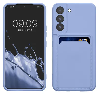 Produktbild von kwmobile Handyhülle für Samsung Galaxy S22 Hülle mit Kartenfach - TPU Case - Kabelloses Laden - Schutzhülle Cover in Lavendel