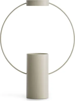 Produktbild von Metall Vase Tischvase 30 cm Beige Deko