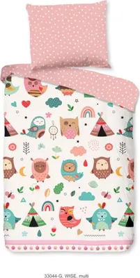 Produktbild von Good Morning KinderBettbezug "uilen in boho thema" - multi - (140x200/220 cm) - Baumwolle