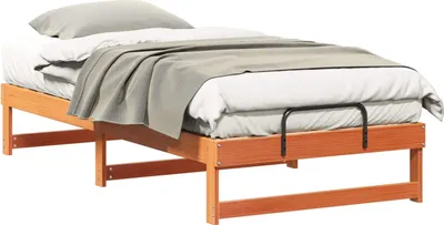 Produktbild von vidaXL Bettrahmen Braun 90 x 200 cm Massives Kiefernholz
