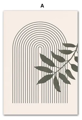 Produktbild von Poster Boho Abtrakt Boho · Berge Sonne | Bilder Wohnzimmer | Wandbilder Schlafzimmer | Deko Print ohne Rahmen | Bilder  Kunstdruck · Motiv A · 40 × 60 cm