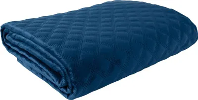 Image de Couvre-lit, matelassé, moderne, velours Velvi 170x210cm 011 bleu foncé