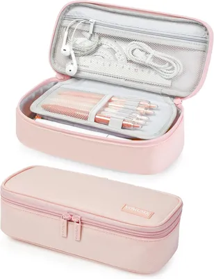 Produktbild von Federmäppchen mäppchen federtasche federmappe etui Schule groß Kapazität für mädchen Teenager Erwachsene schlamppermäppchen federpenal schulmäppchen Aesthetic Pencil case (Rosa)