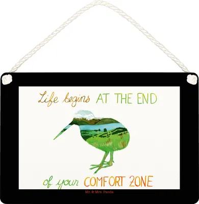 Produktbild von Mr. & Mrs. Panda Schild Kiwi Neuseeland DIN A5 - Geschenk, New Zealand, wandtafel, holzbild, Türschild, Motivation, Dekoration, Wandbild Holz, kleine aufmerksamkeit