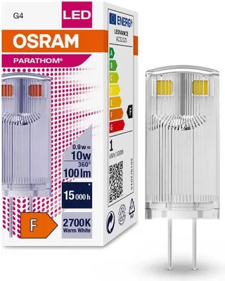 Produktbild von Osram P PIN 10 0.9W/2700K G4 LED-Kapsel, Sockel G4, 0,9 Watt, Warmweiß, 2700 K, 1kWh/1000h