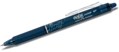 Produktbild von Pilot FriXion, Anklippbarer versenkbarer Stift, Schwarz, Blau, Blau, 0,7 mm, 0,35 mm, Medium