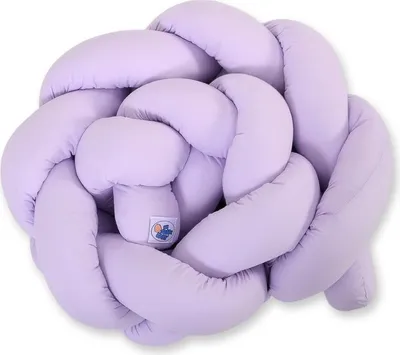 Produktbild von Flätat skydd till spädbarnssäng lila 180 cm Knot Pillow aus hochwertiger Baumwolle