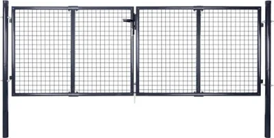 Obrázek produktu pro Pletivá zahradní branka pozinkovaná ocel 300 x 75 cm šedá