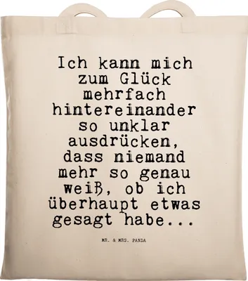 Produktbild von Mr. & Mrs. Panda Einkaufstüte Ich kann mich zum... - Transparent - Geschenk, Laptoptasche, Tote Bag, Kollegin, Büro, festival tasche, Arbeit, lustig, Sprüche, Familie