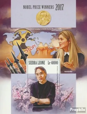 Produktbild von Briefmarken Sierra Leone 2017 Mi Block 1352 (kompl. Ausg.) postfrisch Nobelpreis