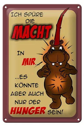 Produktbild von Blechschild Spruch 20x30cm Ich spüre die Macht in mir