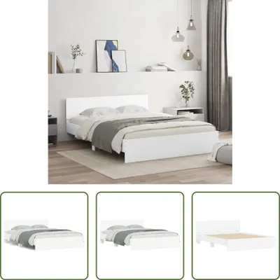 Immagine prodotto di The Living Store Struttura letto con testiera bianca 140x200 cm