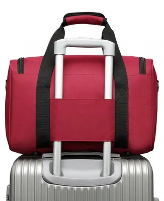 Produktbild von Kono kleine Handgepäcktasche Rot 40 x 30 x 20 cm, Bordtasche für Ryanair, Flugzeug, Kurzreise und Wochenende, Globe