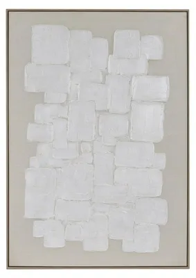 Produktbild von Pomax Vicenza Leinwandbild mit Rahmen, Weiß, L 103 x B 4,3 x H 143 cm